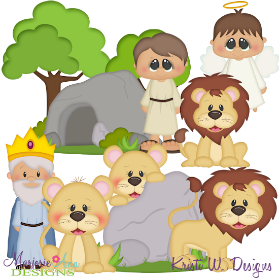 Daniel & The Lions Den SVG Cutting Files + Clipart - Click Image to Close